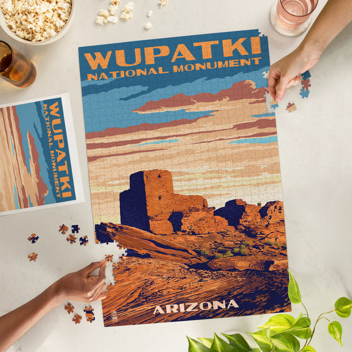 Wupatki National Monument, Arizona, Jigsaw Puzzle Puzzle Lantern Press 