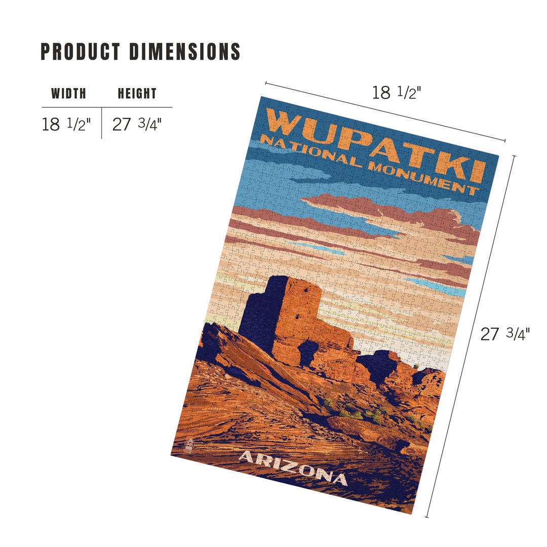 Wupatki National Monument, Arizona, Jigsaw Puzzle Puzzle Lantern Press 
