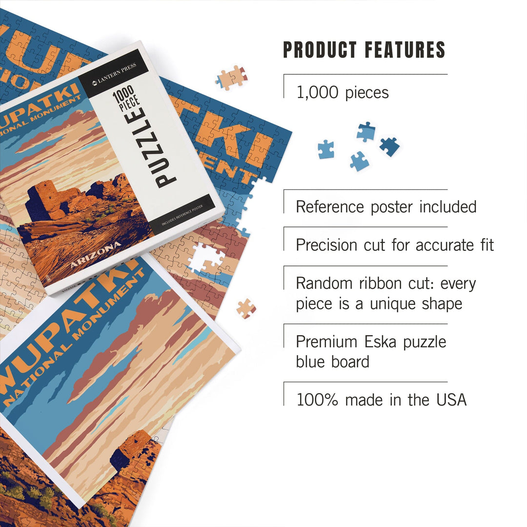 Wupatki National Monument, Arizona, Jigsaw Puzzle Puzzle Lantern Press 