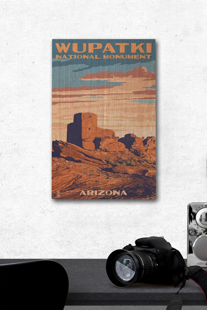 Wupatki National Monument, Arizona, Lantern Press Artwork, Wood Signs and Postcards Wood Lantern Press 12 x 18 Wood Gallery Print 