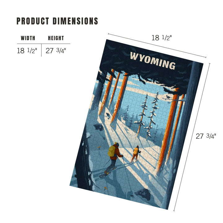 Wyoming, Better on Foot, Snowshoeing, Jigsaw Puzzle Puzzle Lantern Press 