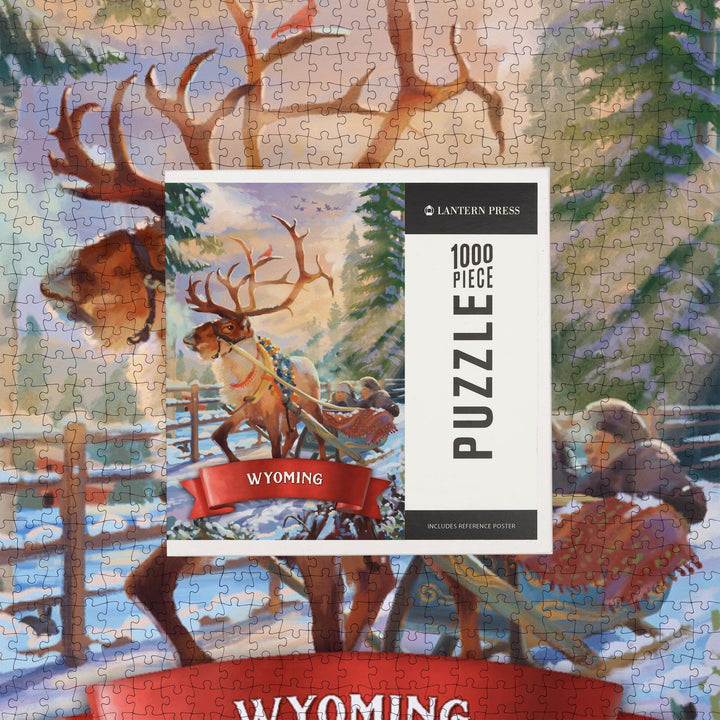 Wyoming, Sleigh Ride, Jigsaw Puzzle Puzzle Lantern Press 