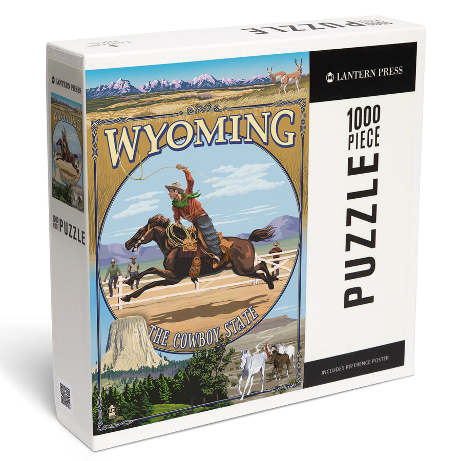 Wyoming State Scenes, Jigsaw Puzzle Puzzle Lantern Press 