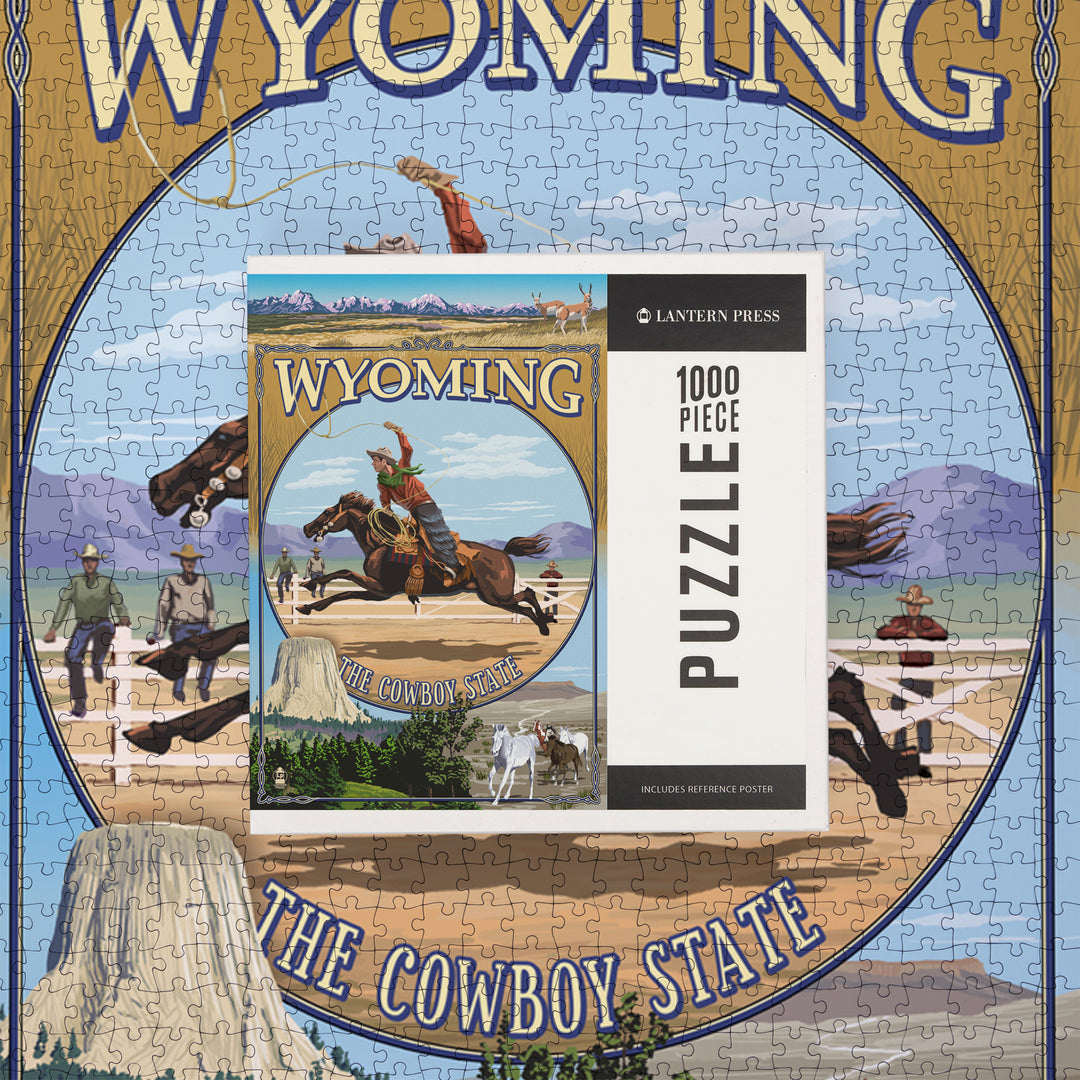 Wyoming State Scenes, Jigsaw Puzzle Puzzle Lantern Press 