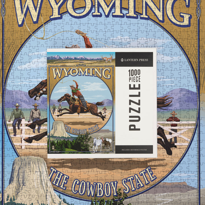 Wyoming State Scenes, Jigsaw Puzzle Puzzle Lantern Press 