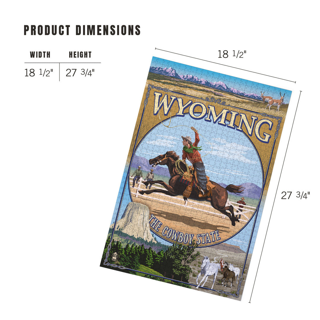 Wyoming State Scenes, Jigsaw Puzzle Puzzle Lantern Press 