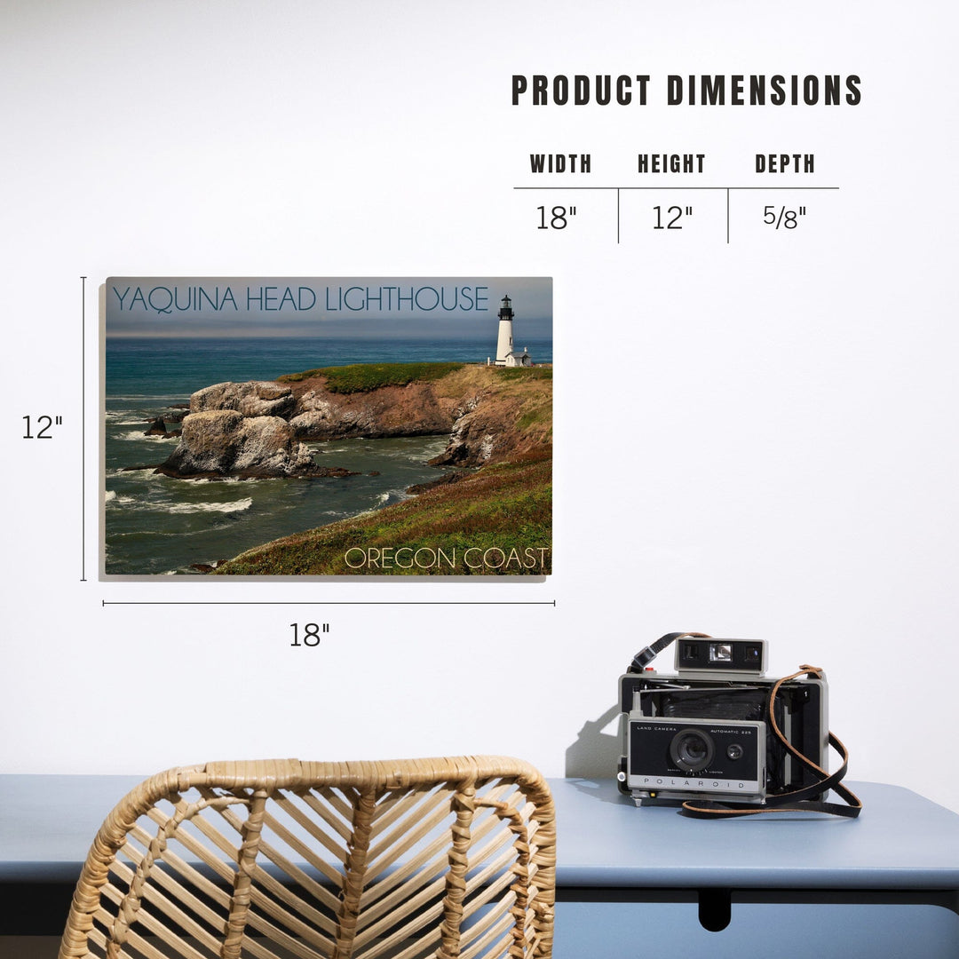 Yaquina Head Lighthouse, Oregon Coast, Lantern Press Photography, Wood Signs and Postcards Wood Lantern Press 