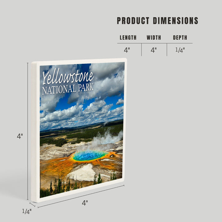 Yellowstone National Park, Grand Prismatic Pool, Coasters Coasters Lantern Press 