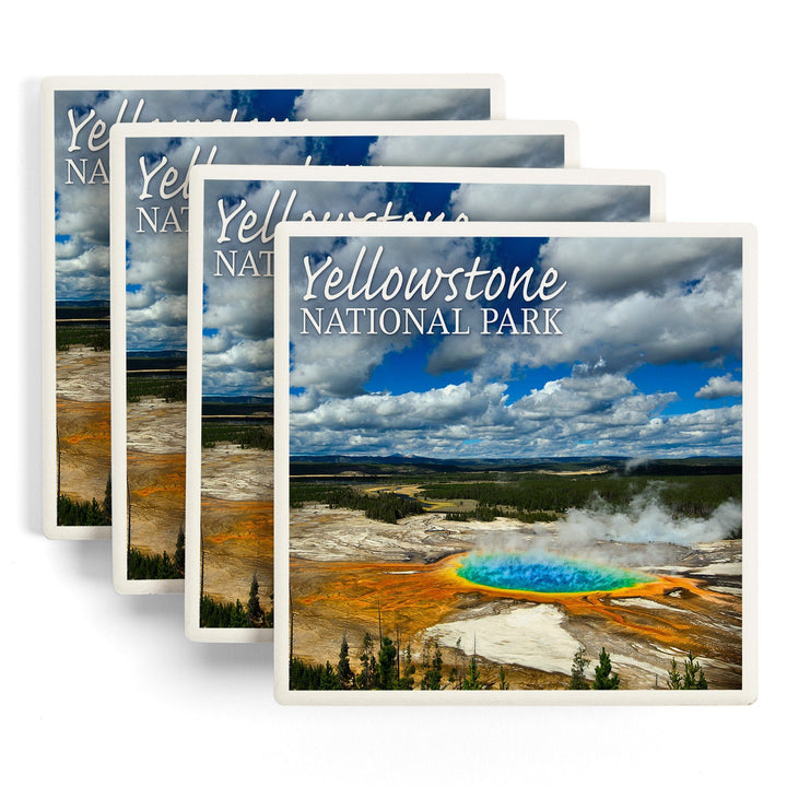 Yellowstone National Park, Grand Prismatic Pool, Coasters Coasters Lantern Press 