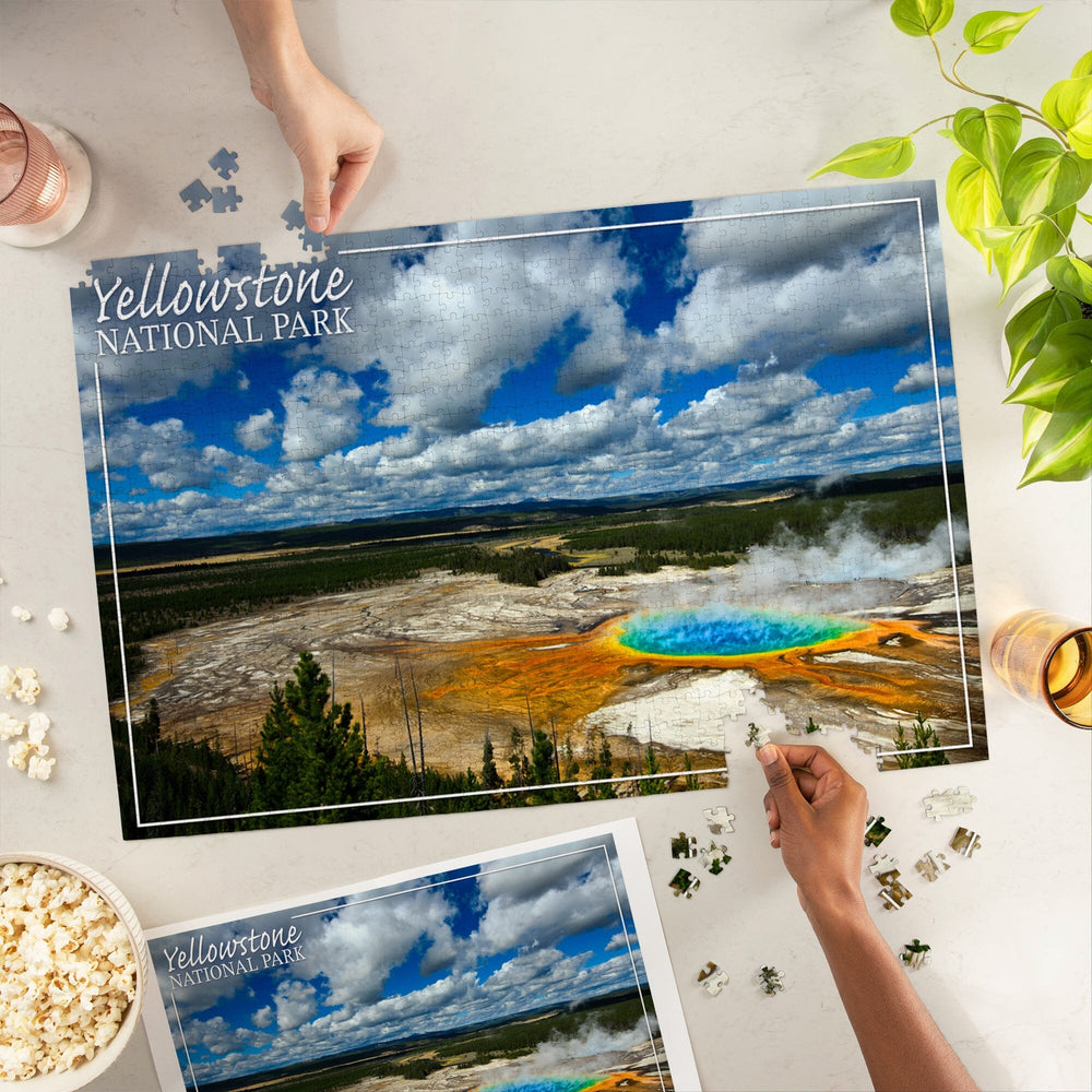 Yellowstone National Park, Grand Prismatic Pool, Jigsaw Puzzle Puzzle Lantern Press 