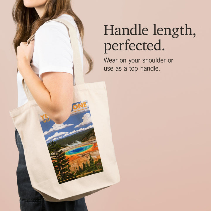 Yellowstone National Park, Grand Prismatic Spring, Tote Bag Totes Lantern Press 