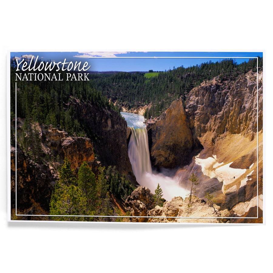 Yellowstone National Park, Lower Yellowstone Falls Aerial, Art & Giclee Prints Art Lantern Press 