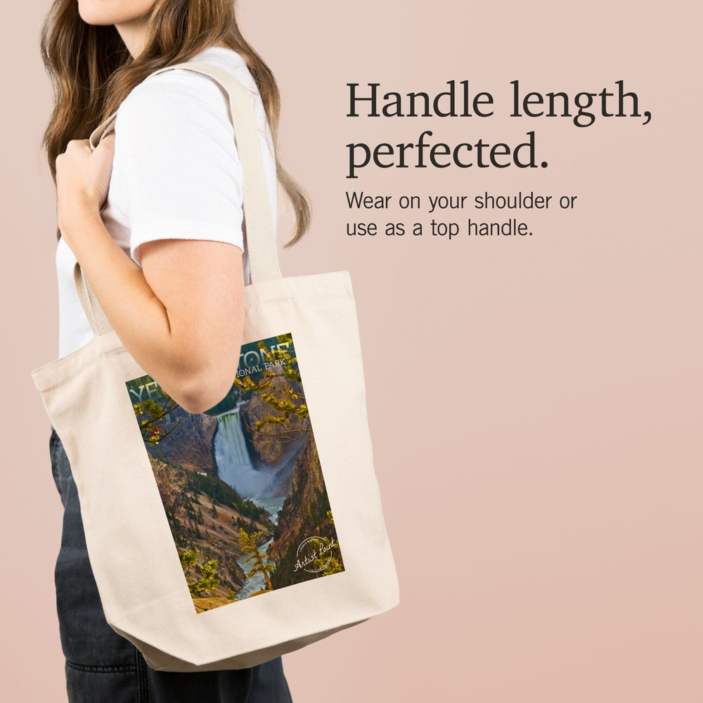 Yellowstone National Park, Lower Yellowstone Falls, Tote Bag Totes Lantern Press 