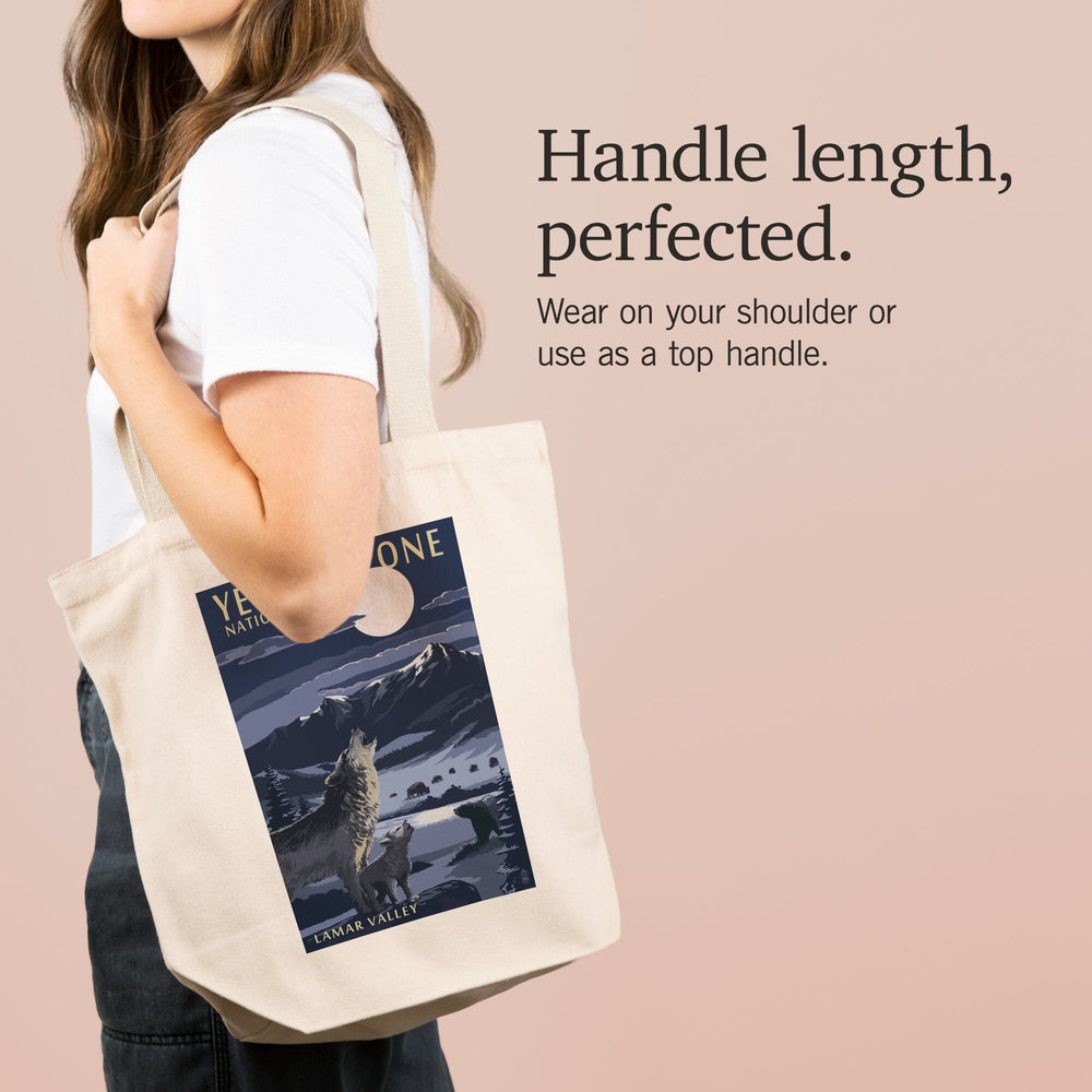 Yellowstone National Park, Montana, Lamar Valley Scene, Tote Bag Totes Lantern Press 