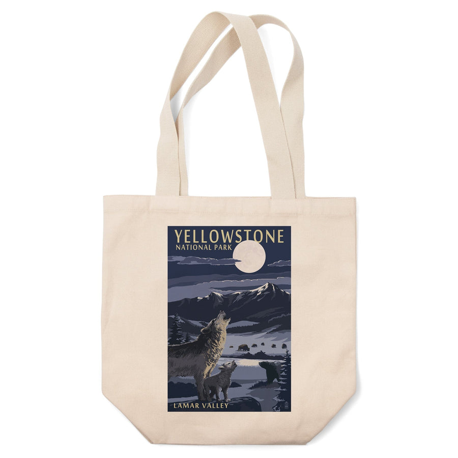 Yellowstone National Park, Montana, Lamar Valley Scene, Tote Bag Totes Lantern Press 