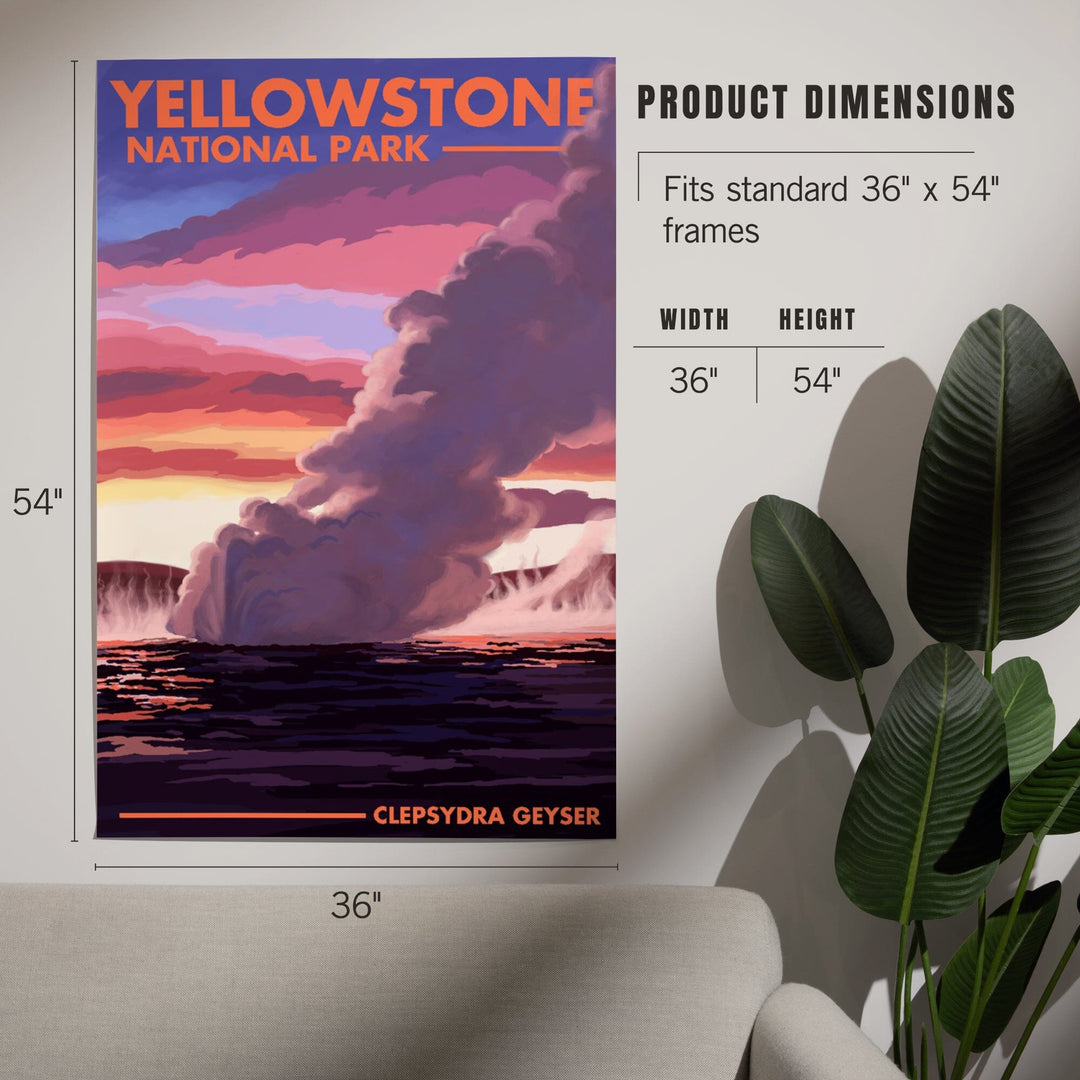 Yellowstone National Park, Wyoming, Clepsydra Geyser, Art & Giclee Prints Art Lantern Press 