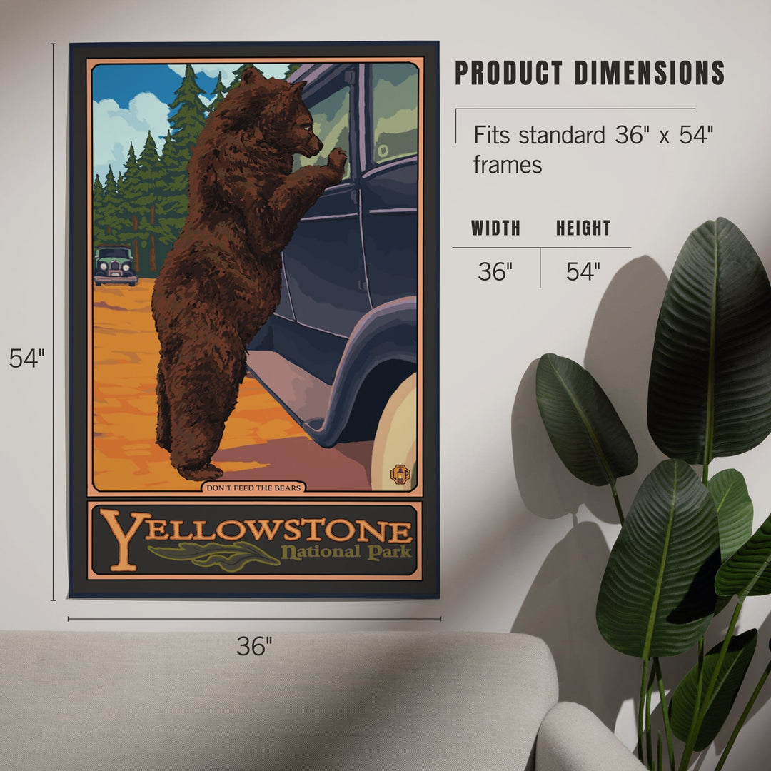 Yellowstone National Park, Wyoming, Don't Feed The Bears, Art & Giclee Prints Art Lantern Press 