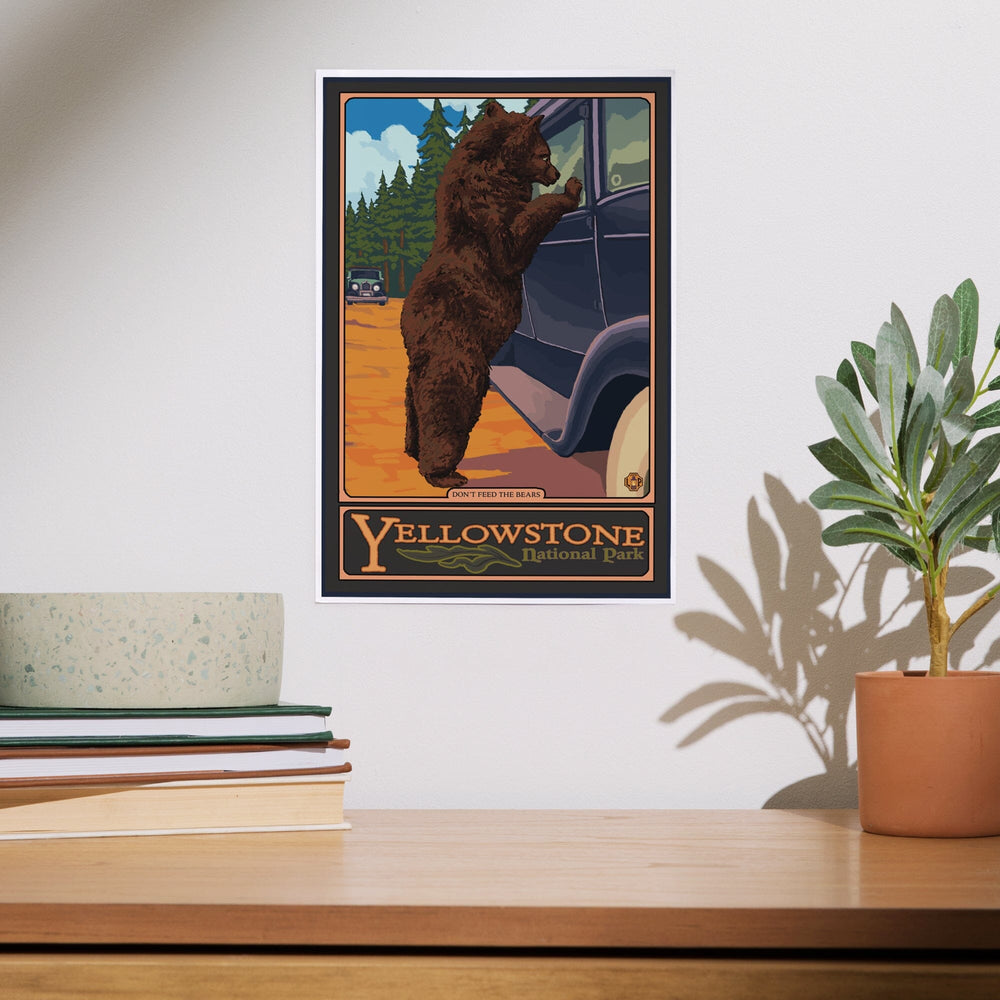 Yellowstone National Park, Wyoming, Don't Feed The Bears, Art & Giclee Prints Art Lantern Press 