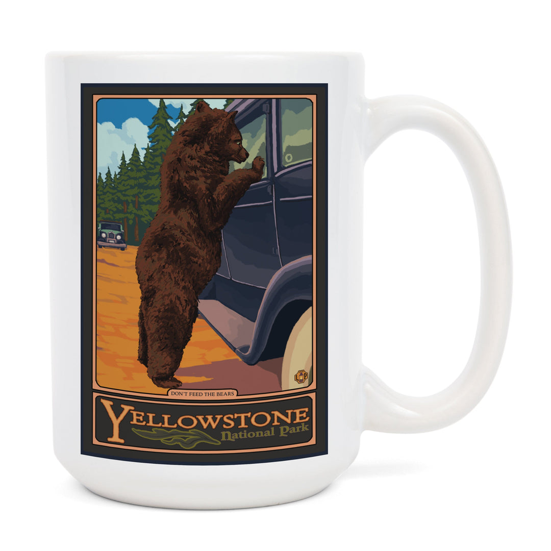 Yellowstone National Park, Wyoming, Don't Feed The Bears, Ceramic Mug Mugs Lantern Press 