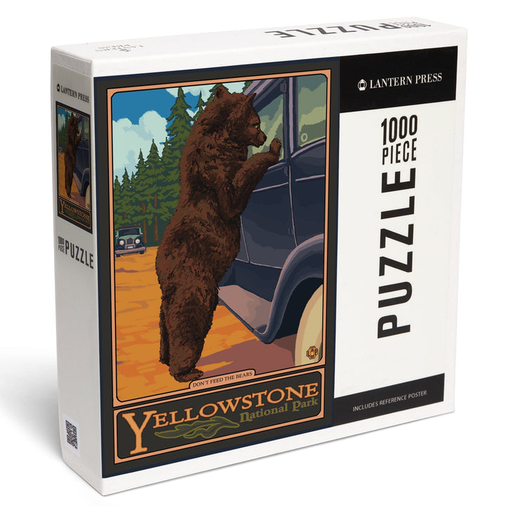 Yellowstone National Park, Wyoming, Don't Feed The Bears, Jigsaw Puzzle Puzzle Lantern Press 