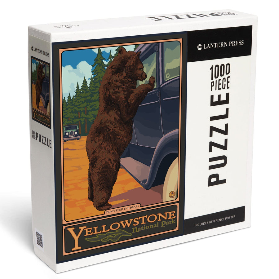 Yellowstone National Park, Wyoming, Don't Feed The Bears, Jigsaw Puzzle Puzzle Lantern Press 