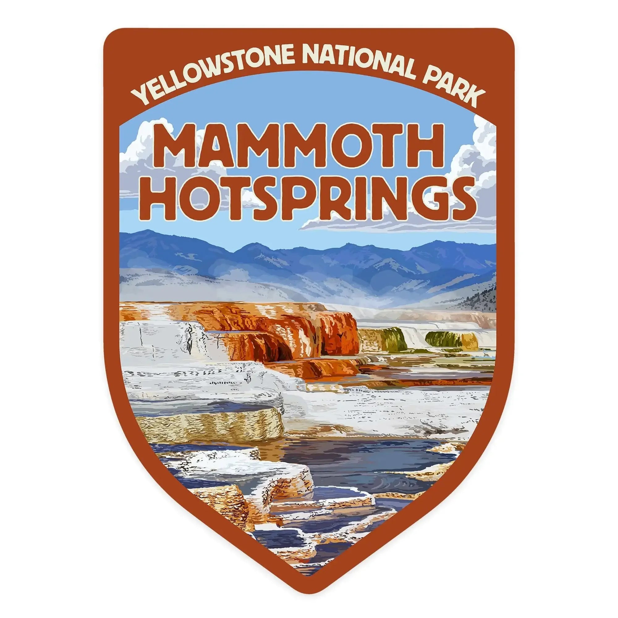 Yellowstone National Park, Wyoming, Mammoth Hotsprings, Contour