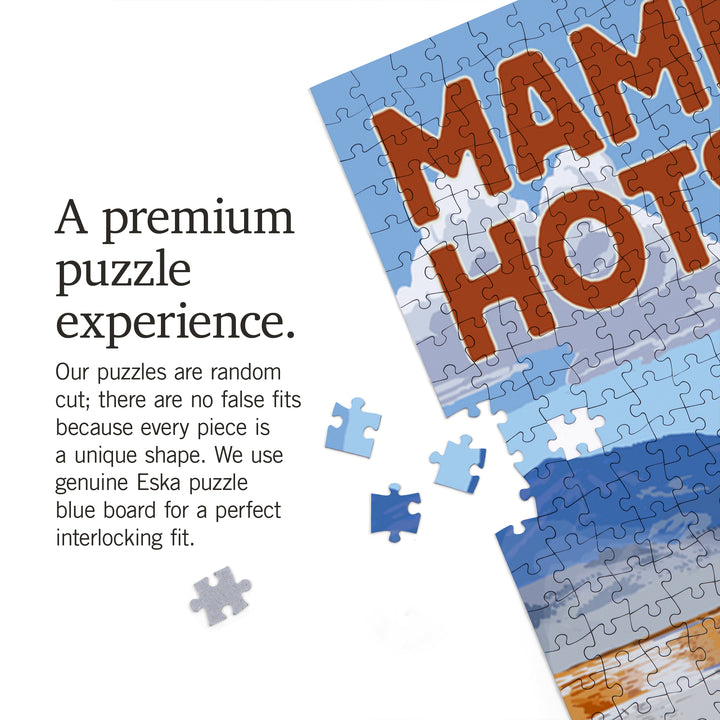 Yellowstone National Park, Wyoming, Mammoth Hotsprings, Jigsaw Puzzle Puzzle Lantern Press 