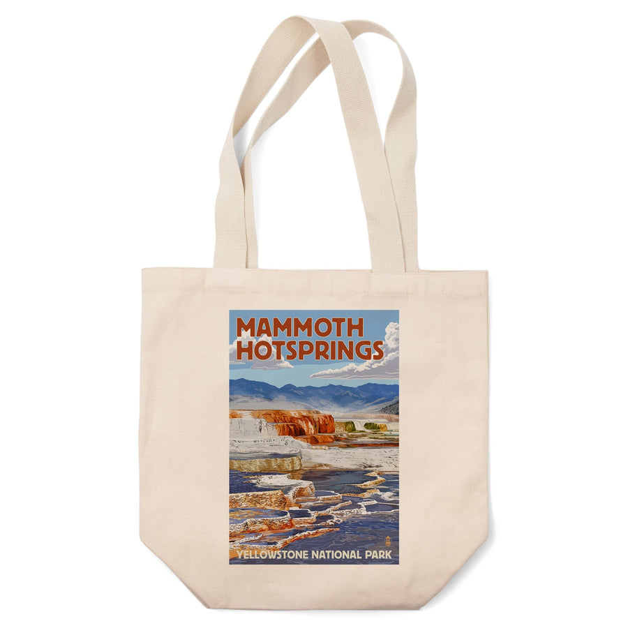 Yellowstone National Park, Wyoming, Mammoth Hotsprings, Tote Bag Totes Lantern Press 