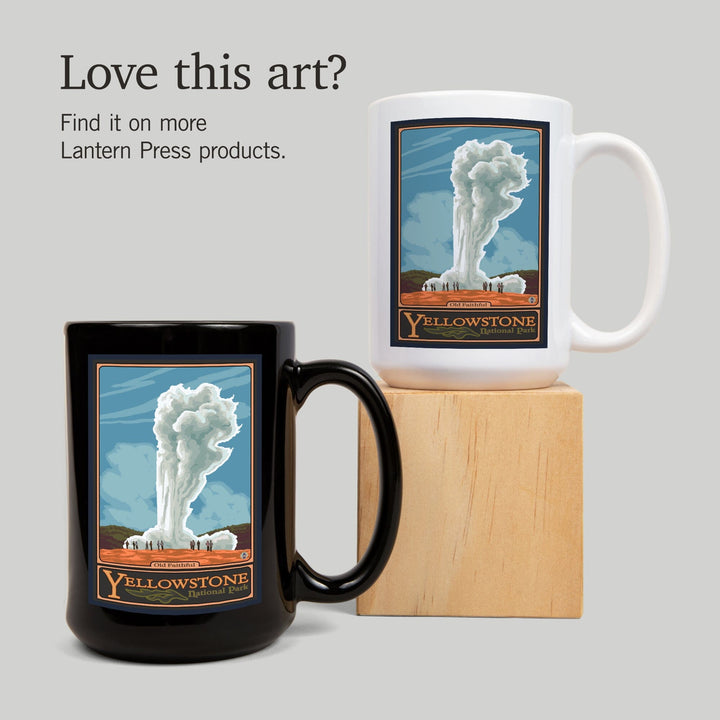 Yellowstone National Park, Wyoming, Old Faithful Geyser, Ceramic Mug Mugs Lantern Press 