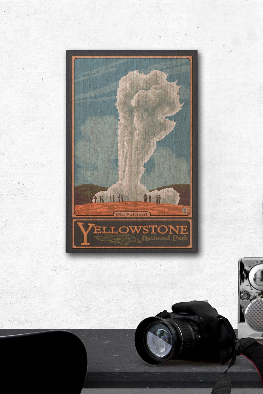 Yellowstone National Park, Wyoming, Old Faithful Geyser, Lantern Press Artwork, Wood Signs and Postcards Wood Lantern Press 12 x 18 Wood Gallery Print 