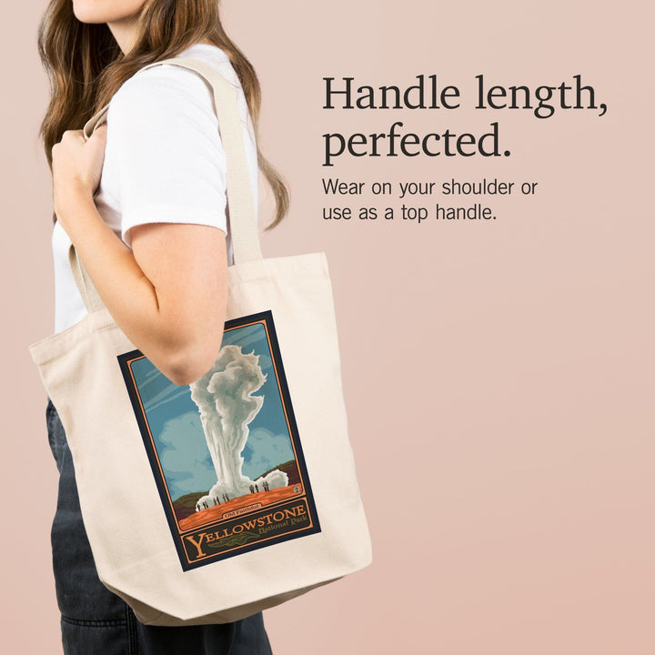 Yellowstone National Park, Wyoming, Old Faithful Geyser, Tote Bag Totes Lantern Press 