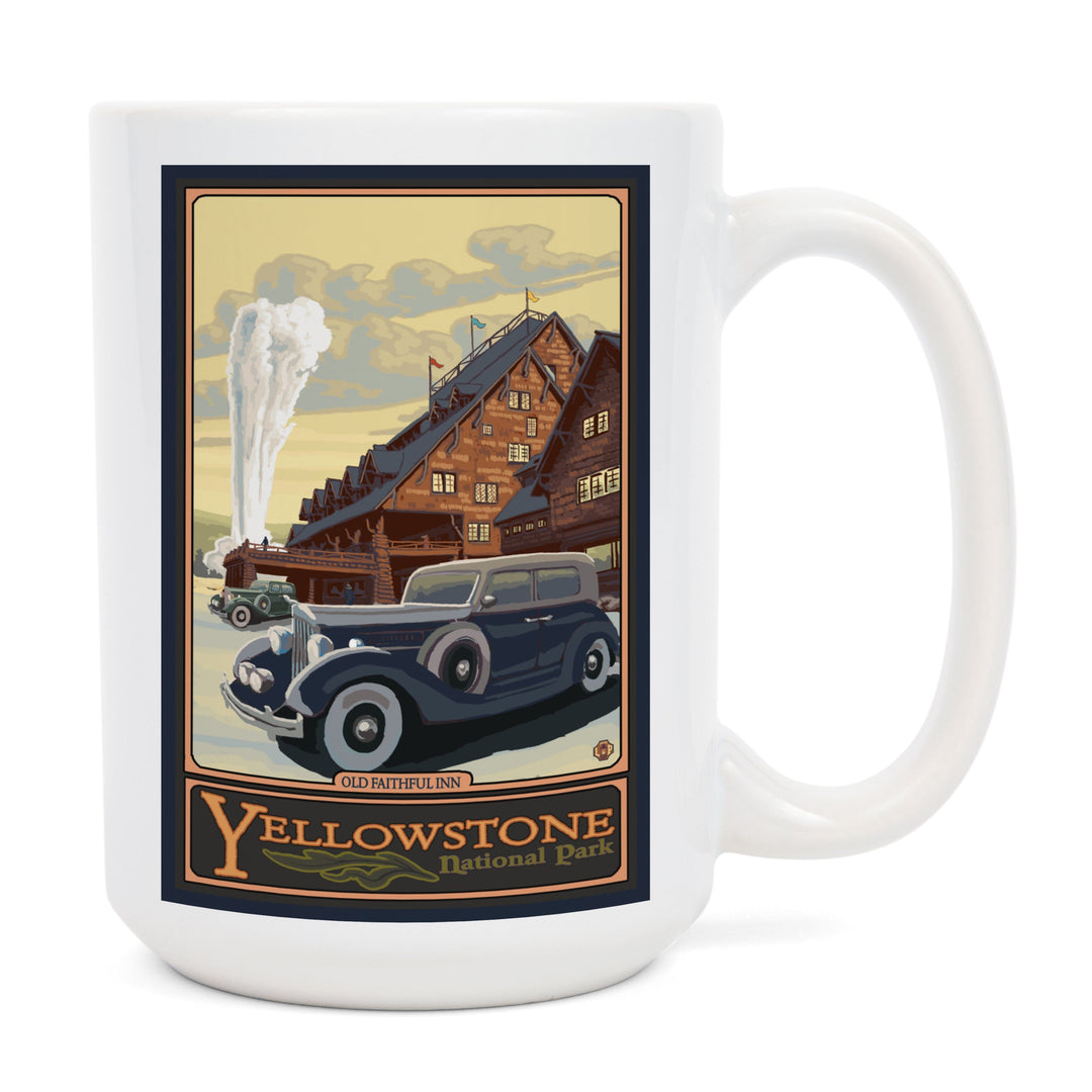Yellowstone National Park, Wyoming, Old Faithful Inn, Ceramic Mug Mugs Lantern Press 