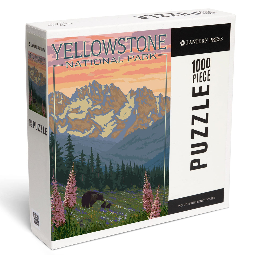 Yellowstone National Park, Wyoming, Spring Flowers, Jigsaw Puzzle Puzzle Lantern Press 