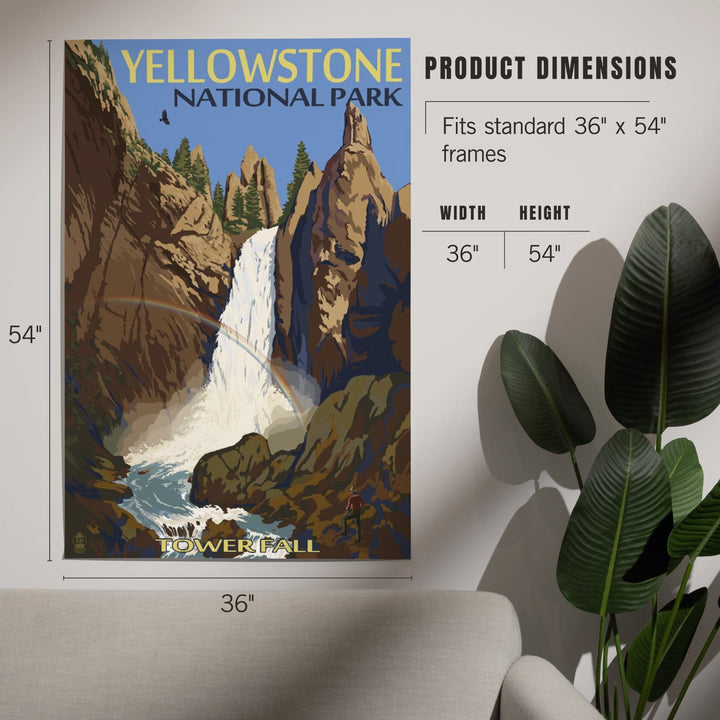 Yellowstone National Park, Wyoming, Tower Fall, Art & Giclee Prints Art Lantern Press 