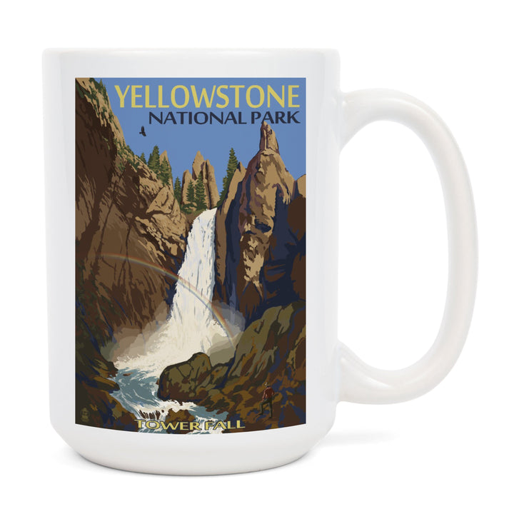 Yellowstone National Park, Wyoming, Tower Fall, Ceramic Mug Mugs Lantern Press 