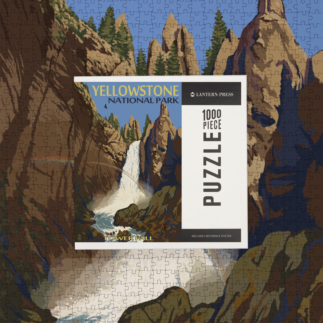 Yellowstone National Park, Wyoming, Tower Fall, Jigsaw Puzzle Puzzle Lantern Press 
