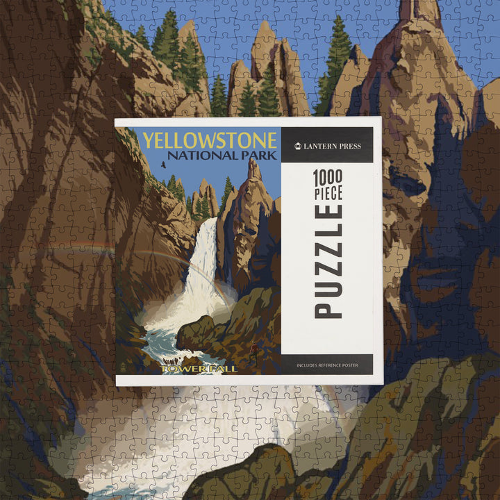 Yellowstone National Park, Wyoming, Tower Fall, Jigsaw Puzzle Puzzle Lantern Press 