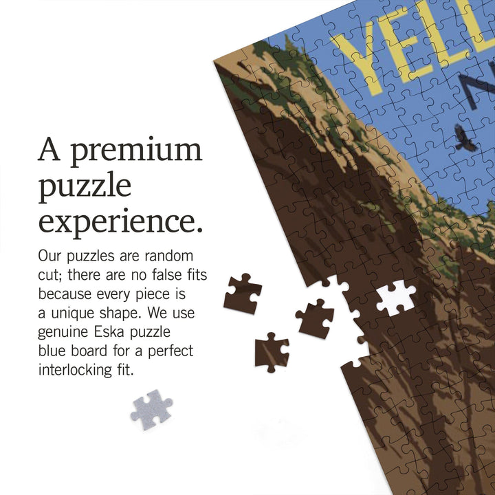 Yellowstone National Park, Wyoming, Tower Fall, Jigsaw Puzzle Puzzle Lantern Press 