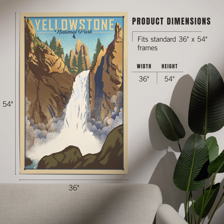 Yellowstone National Park, Wyoming, Tower Falls, Lithograph National Park Series, Art & Giclee Prints Art Lantern Press 