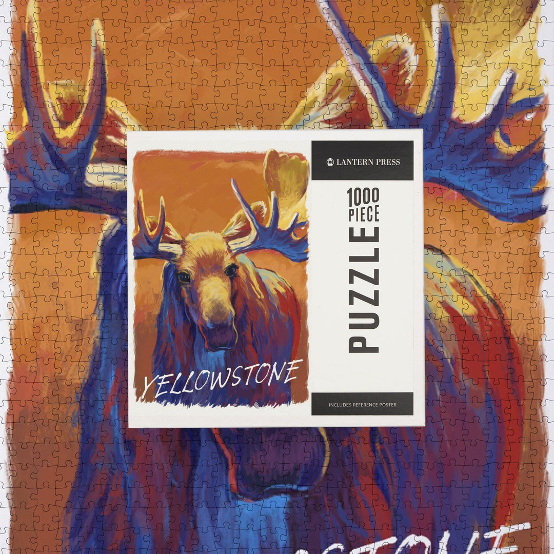 Yellowstone, Vivid Moose, Jigsaw Puzzle Puzzle Lantern Press 