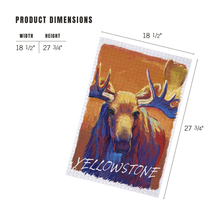 Yellowstone, Vivid Moose, Jigsaw Puzzle Puzzle Lantern Press 