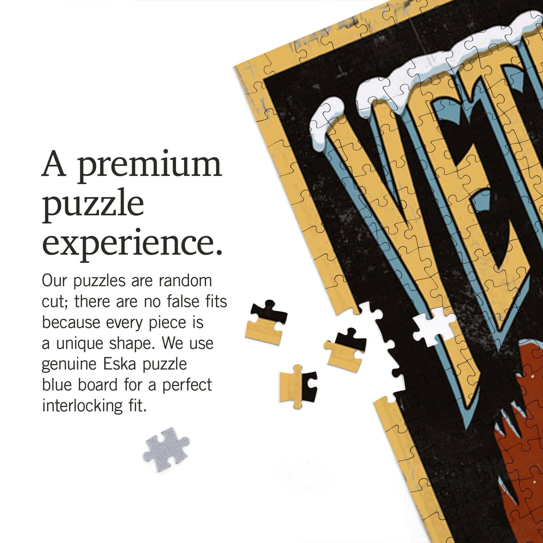 Yeti Tours, Vintage Sign, Jigsaw Puzzle Puzzle Lantern Press 