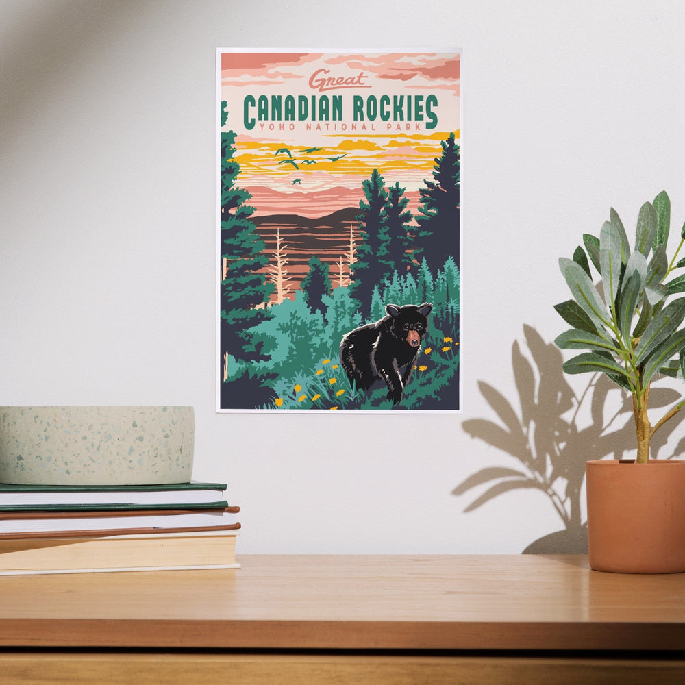 Yoho National Park, Canadian Rockies, Explorer Series, Bear, Art & Giclee Prints Art Lantern Press 