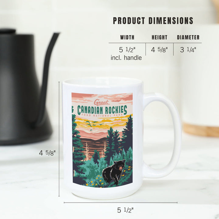 Yoho National Park, Canadian Rockies, Explorer Series, Bear, Ceramic Mug Mugs Lantern Press 