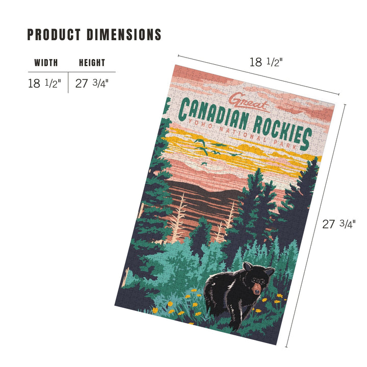 Yoho National Park, Canadian Rockies, Explorer Series, Bear, Jigsaw Puzzle Puzzle Lantern Press 