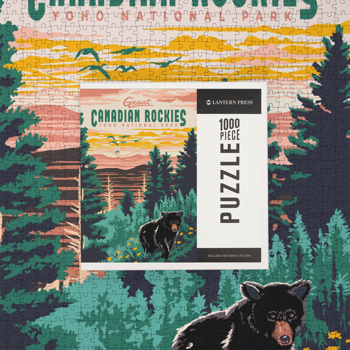 Yoho National Park, Canadian Rockies, Explorer Series, Bear, Jigsaw Puzzle Puzzle Lantern Press 