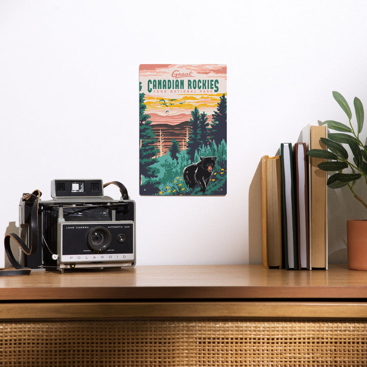 Yoho National Park, Canadian Rockies, Explorer Series, Bear, Metal Signs Metal Lantern Press 