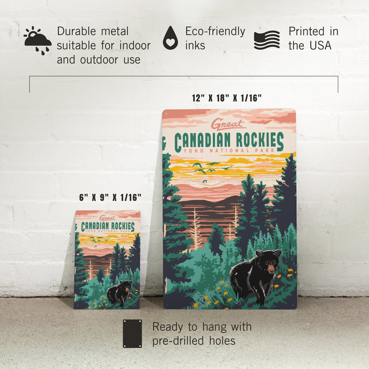 Yoho National Park, Canadian Rockies, Explorer Series, Bear, Metal Signs Metal Lantern Press 