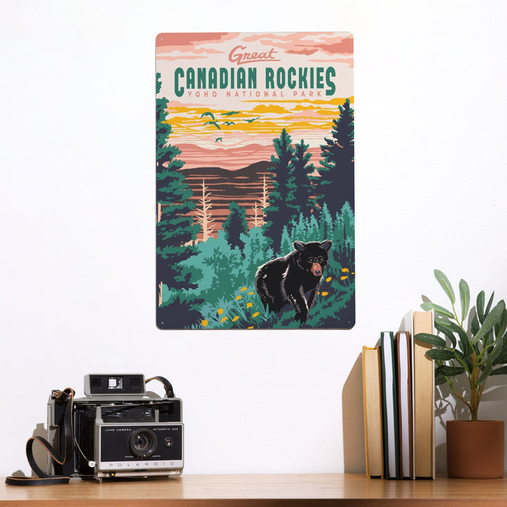 Yoho National Park, Canadian Rockies, Explorer Series, Bear, Metal Signs Metal Lantern Press 