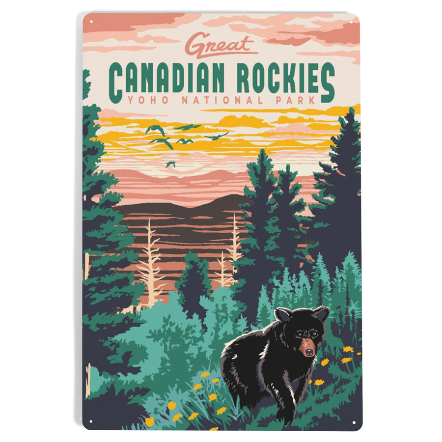 Yoho National Park, Canadian Rockies, Explorer Series, Bear, Metal Signs Metal Lantern Press 